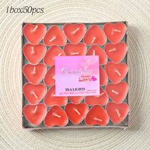 9pcs/50pcs Heart-Shaped Scented Candles, Suitable For Proposal, Mother's Day, Valentine's Day, Birthday, Autumn/Winter, Various Festivals, Anniversary, Friend Gifts. Natural Wax, Unscented Mini Candles, Romantic Proposal Birthday Home Decor, Also Suitable For Valentine's Day, Proposal, Romantic Dinner, Wedding, Mother's Day Gift, Valentine's Day Decoration - Multicolor - View 20