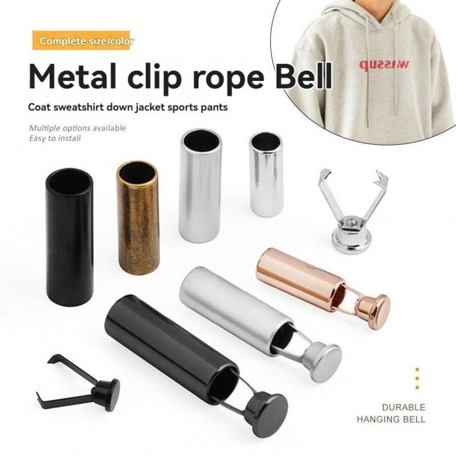 4/8 piezas de Clips de metal ajustables, fáciles de instalar - Para manualidades DIY, adecuados para cordones, cordones, pantalones, bolsas, sudaderas - Diseño compacto, sujetadores resistentes, clips ajustables, entusiastas de la artesanía