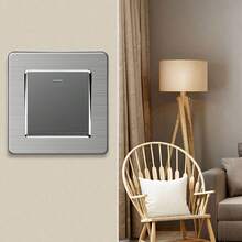 2 Way Light Switch 1 Gang LED Lightswitches Push Toggle Control Wall Mounted - Grey - View 9
