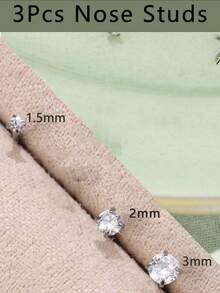 Nose Rings Studs Set For Women Men: 3Pcs/6Pcs 20G Hypoallergenic Gold/Silver Stainless Steel Nose Studs L Shaped Nose Piercing Jewelry Small CZ For Any Occasion