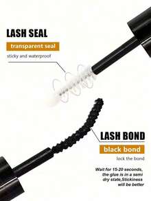 3支/2支/1支装，10毫升粘合剂及封层液，5毫升卸除液，睫毛嫁接胶水，睫毛粘合剂及封层液，单根睫毛粘合剂及封层液，DIY睫毛嫁接超强粘合剂，簇状睫毛胶水，二合一粘合剂及封层液，簇状睫毛粘合剂 - 黑色 - 查看 5