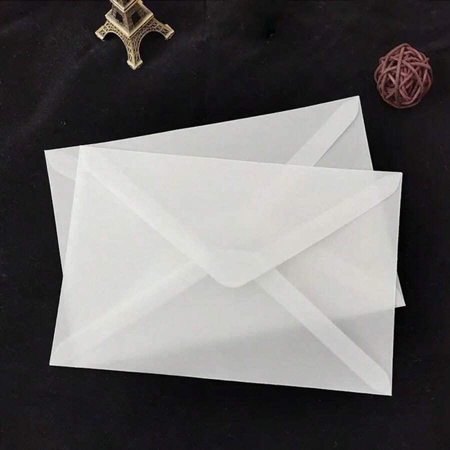 10 piezas/paquete Sobres de invitación premium de papel translúcido de ácido sulfúrico hexagonal - 12,5*18,5 - Ver 1