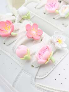 12 sztuk różowych zawieszek do butów Sakura z klamrą do trampek, akcesoria do dekoracji butów DIY do sandałów