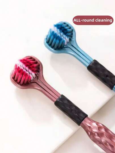 Cepillo de dientes manual 3D, cerdas suaves en forma de U, adecuado para adultos, hombres, mujeres, parejas, limpieza bucal integral