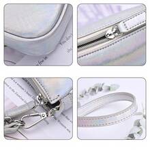 Snakeskin Shoulder Bag For Women, Small 90s Retro Clutch Purse, Mini  Y2K Handbag{"Color_name":"Silver-Iridescent"} - Bạc-ánh kim - Xem 5