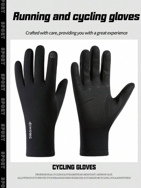 Winter Running Gloves For Men & Women, Sensitive Touchscreen Fingers Suitable For Cold Weather, Thin Insulated Liners For Skiing, Snow, Hiking, Driving, Camping, Cycling