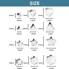 Stainless Steel Polymer Clay Cutter Set (24/30 Pcs) - Geometric Shapes Pottery Ceramic Clay Cutting Molds- Round, Star, Triangle, Heart, Flower, Square, Rectangle & Oval DIY Jewelry Pendant