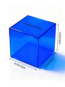 1pc Acrylic Transparent Piggy Bank For Kids, Teens, Adults, Transparent/Black/Red/Blue/Green, Cash & Coin Savings Transparent Money Box, Must Break To Open Acrylic Transparent Coin Bank, Holiday Gift, Graduation - Multicolor - View 8