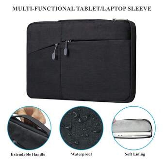 Laptop Sleeve Case For Microsoft Surface Pro 12 12&quot;/11/10/9/X/8 13&quot;, Pro 7/6/5/4 12.5&quot;, Laptop Go 12.4&quot;, Carry Travel Case With Handle For 11&quot;-13&quot; Tablet Chromebook Computers