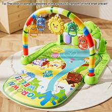 Newborn Baby Essentials Baby Bed Crib Bedding Set Baby Toys Interactive Music Pedal Piano Play Mat - Fun And Educational Fitness Frame Toy For Baby, Baby Piano Mat Kick And Play Multifunction Gym Play Mat,Tummy Time Mat Baby Kicking Toys For Feet With Pendant Rattle,Animal Shape Maracas,Playmate For Baby, Baby Play Mat Baby Gym,Funny Play Piano Tummy Time Baby Activity Mat With 5 Infant Sensory Baby Toys, Music And Lights Boy & Girl Gifts For Newborn Baby - 綠色 - 查看 12