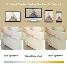 mikibama Modular Sectional Cloud Sofa Couch With Ottoman,Modern Deep Seat U-Shaped Corner Couch,Convertible Corduroy Corner Sofas Sleeper Couches For Living Room (Cream White, 4 Seater+Corner+Ottoman) - Cream White 4 Seater+Corner+Ottoman - 查看 9