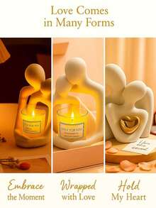 1 قطعة من الزخرفة الفنية المجردة بشكل قلب مطلي بالذهب، تمثال لزوجين متعانقين، مناسب للمنزل وغرفة النوم والمكتب وأماكن الطلاب، هدية مثالية لفصل الربيع وعيد الميلاد والزفاف وديكور المنزل وتخزين المجوهرات وحفلات الاحتفال - متعدد الألوان - مشاهدة 4