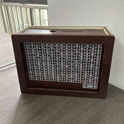 [Kế hoạch tiết kiệm tiền] Hộp tiết kiệm tiền bằng gỗ an toàn có máy đếm tiền kỹ thuật số - Kho tiền mặt không thấm nước để lưu trữ tiền xu và mục tiêu tài chính, Con heo đất bằng gỗ thử thách có khóa mật khẩu và màn hình kỹ thuật số - Tiền mặt, Hệ thống mục tiêu tiết kiệm