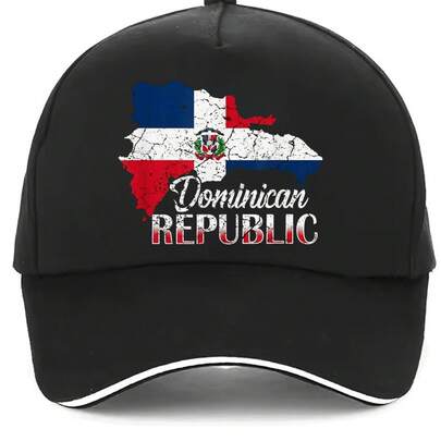 Dominican Republic Flag Map Baseball Cap - Adjustable Snapback Hat In Dominican Republic Flag Colors (Blue, White, Red, Dominican Republic Text) - Retro Style Unisex Hat - Travel Souvenir, Dominican Traditional Gift - Lightweight And Durable, Suitable For Daily Or Formal Occasions - Dominican Pride Hat With White Letters And Flag Design - Perfect For Outdoor Activities And National Pride