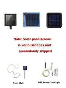 1 Stück 3M/9,8FT/300 LEDs Wasserfall Lichterkette, Outdoor Lichterkette, Solar Energie Feenlichter/USB Feenlichter, LED Glühwürmchen Lichterkette, 8 Modi, hängende Lichterketten, für Schlafzimmer, Wohnheim, Terrasse, Party, Innenbereich, Hochzeit, Garten, Festivaldekorationen, 100 LED/200 LED/300 LED Glühwürmchen Lichterbündel