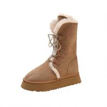 Women Mid-Calf Boots - 紫紅色 - 查看 6