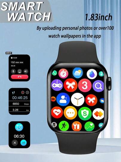 New Smart Watch, Compatible With IOS/Android, Multi-Language Support, Call And Message Notifications, Daily Use And Holiday Gift, Fashionable Design, High-Definition Display