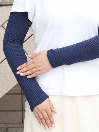 Zhenyanyouyun 1 Pair Unisex Air Conditioning Room Warm Arm Sleeves, Extra Long Fingerless Thick Joint Protection Sleeve For Cold Weather Gifts For Men