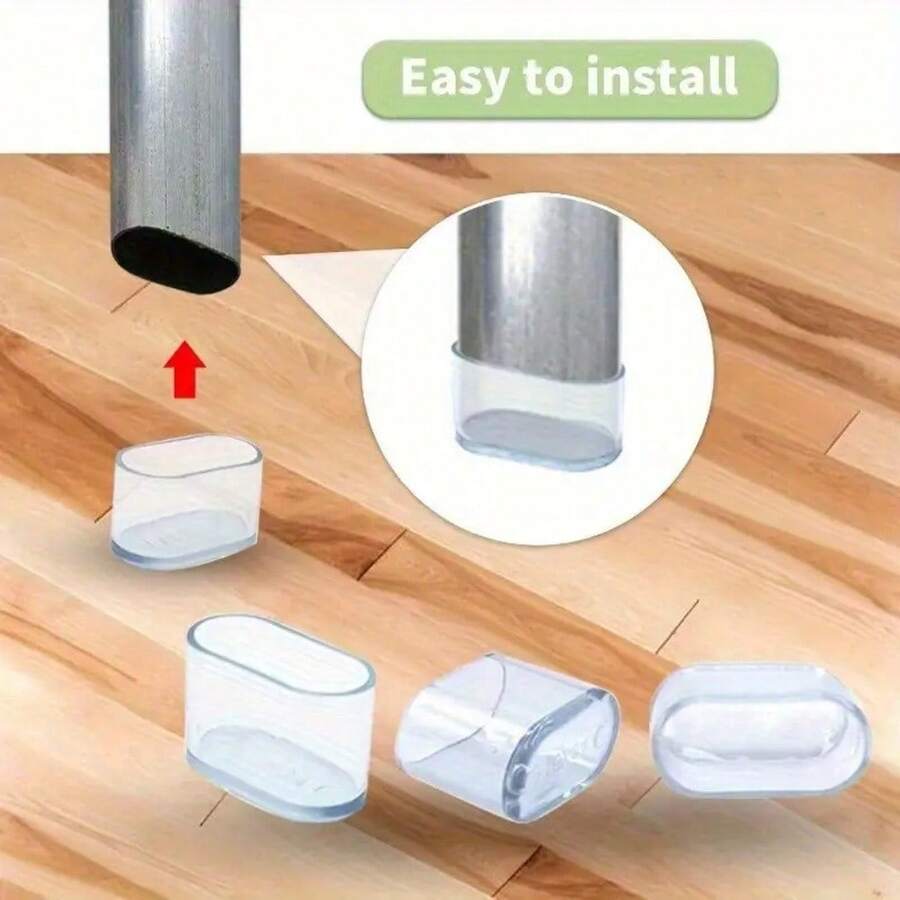 12 piezas Cubiertas ovaladas para patas de silla, Protectores de piso de madera dura - Antideslizante, Resistente a arañazos, Reduce el ruido, Se ajusta a múltiples tamaños, Almohadillas para muebles, Protectores de piso para patas de mesa, Protectores de piso para muebles, Protectores de patas, Almohadillas para patas de sofá, Cubiertas para patas de mesa, Almohadillas para muebles de piso de madera dura, Tapas para patas de mesa de centro, Protectores de patas de mesa, Mangas para patas de mesa y muebles, Agarres para patas de muebles, Cubiertas para patas de muebles, Mangas para patas de muebles, Almohadillas para arañazos, Tapas de plástico duraderas, Almohadillas de deslizamiento suave, Para inquilinos de apartamentos