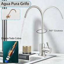 Saetow Juego de fregadero de cocina de níquel cepillado, fregadero de cocina de acero inoxidable 304 de un solo seno con cascada, grifo monomando con rociador extraíble, fregadero de cocina doméstico con tabla de cortar, cesta de desagüe, lavavasos y grifo con purificador de agua (80 x 46 cm) - Níquel Cepillado - Ver 5