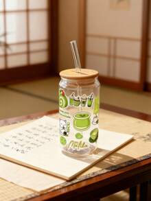 Cốc thủy tinh đựng cà phê Matcha 500ml/16,91oz, Cốc thủy tinh đựng cà phê Matcha dung tích lớn - Nhiều màu - Xem 3