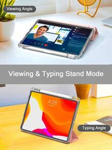 TPU 皮革翻盖保护套，兼容 iPad A16（第 11/10 代）、第 9/8/7 代（10.2 英寸）、iPad Air（10.9 英寸）、iPad Pro（11 英寸）、iPad Air（13 英寸）、iPad Pro（12.9 英寸），粉色 - 粉色 - 查看 7