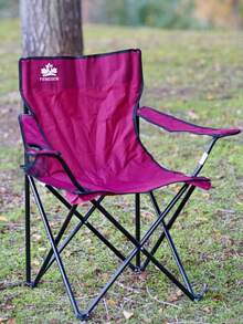 Silla FENGSEN de Camping Plegable con Bolsa de Transporte ,50x50x83cm, Capacidad 80kgs , Varios colores ,para Playa ,Jardin,Pesca,Camping - granate - Ver 2