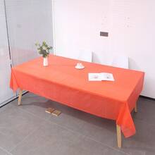 1/5pcs Disposable Plastic Rectangular Tablecloth, Various Colors For Birthday, Shower, Wedding, Ice Cream And Ocean Party Decorations, Birthday Wedding Room Decor - Multicolor - View 8