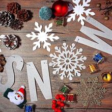 Glitter Garland Winter Banner With Snowflakes Holiday Wall Decoration Christmas Frozen Party Supplies - 銀色 - 查看 6