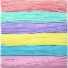 600 Pieces Pipe Cleaners Chenille Stems For Flowers Craft Supplies Bulk Fluffy Fuzzy Sticks For DIY Art Projects Creative Gift Wrapping Party Decorations(Macaron,12 Inch) - 彩色 - 查看 7