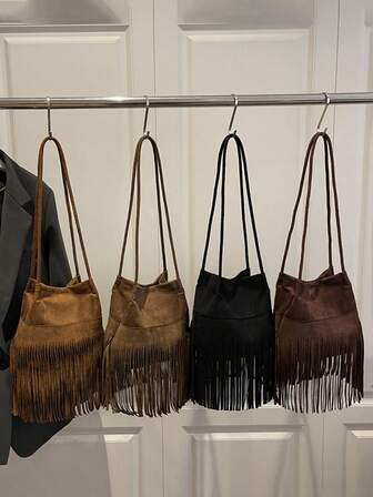 A Stylish And Casual Shoulder Bag. Its Tasseled, Square Design Makes It Lightweight And Versatile. Perfect For Everyday Use, Such As Work, Commuting, Travel, Shopping, And Outdoor Activities. It Also Makes A Great Birthday Gift For Friends And Family.