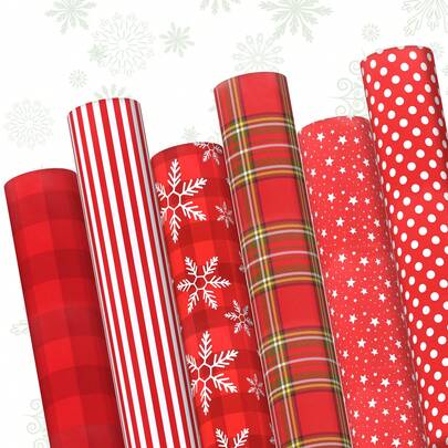 5 Stück Weihnachten Rot Karomuster Punkte Geschenkpapier Hochzeit Geschenk Valentinstag Geburtstag Geschenkpapier Weihnachten Weihnachtsdekoration Weihnachtspyjamas Weihnachtsgeschenke Weihnachtsdeko