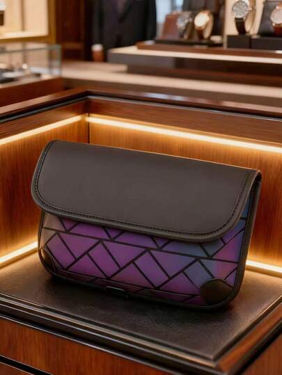 حقيبة كتف لامعة بالليزر للرجال، حقيبة عبر الجسم، مناسبة للسفر والتنقل والتصميم البسيط والموضة والرياضة والطراز الرجعي والأعمال والجنسين والأناقة والكلية والبانك والمقاومة للماء والخدش والمتينة والمتعددة الوظائف والأقسام والتنظيم والطبقات لحقيبة الكتف العرضية، للرجال والطلاب، هدية لعيد الميلاد وعيد الحب وعيد الأب وللصديق والأب