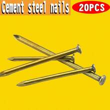 مسامير فولاذية مطلية بالزنك سميكة وطويلة للخرسانة والإسمنت، بألوان بيضاء/ملونة، مسامير فولاذية سميكة وطويلة للاستخدام الجماعي - الأسود - مشاهدة 2