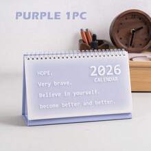 4pca 2025-2026.12，台历，防水线圈台历，韩式清新简约风格台历，用于规划和安排每日、每月计划，家庭和学校文具，学生用品，教师办公用品和返校用品 - 均碼 - 查看 13