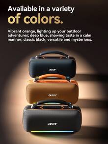 Acer OSK252 无线蓝牙扬声器，户外便携式，低音强劲，双扬声器，通话麦克风，桌面扬声器，4000mAh 电池，可长时间播放，兼容卡/USB/AUX 3.5 毫米音频输入，适用于智能手机/平板电脑/电脑 - 均碼 - 查看 10