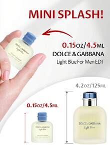 Dolce & Gabbana Màu Xanh Nhạt Cho Nam Eau De Toilette Xịt Dành Cho Nam EDT Mini 0.15oz/4.5ml - Giờ ban ngày - Xem 4