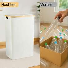 100L Deposit Bottle Container With Lid & Two Removable Carry Bags – Convenient Bottle Collector For Empty Bottles In Kitchen, Garage, Or Storage Room - Beige - View 8