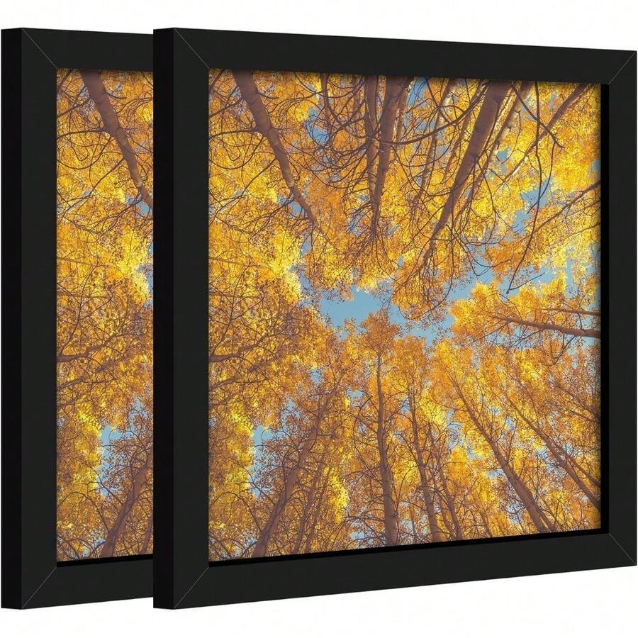 8.5x11 Inch Picture Frame Black, Display Pictures 6x8 With Mat Or 8.5x11 Without Mat,Wall Certificate Poster Photo Frame, 1 Pack - 2P黑色 - 查看 1