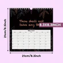 1 calendar de perete inspirațional 2026, decor creativ cu citate sarcastice, planificator lunar, program motivațional de urmărire a noilor obiective, jurnal calendaristic, potrivit ca și cadou de Crăciun sau de Anul Nou pentru familie, prieteni, colegi