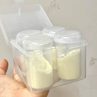 4个50毫升奶粉分配器容器，婴儿婴儿密封便携式旅行储存罐