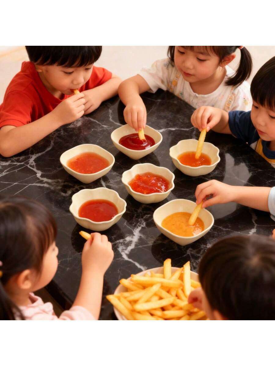 طقم أطباق غمر لا تنكسر 10 قطع – بولي بروبلين لون ك...