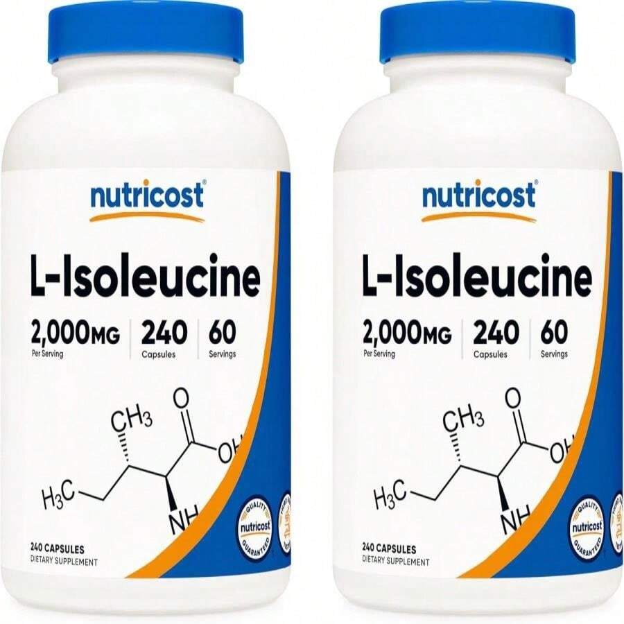 Nutricost L-Isoleucine 2000mg Per Serving, 240 Capsules (60 Servings) - Flavor NameA - View 1
