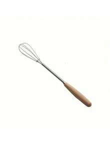 1pc/3pcs/6pcs Wooden Handle Egg Beater, Small Kitchen Stainless Steel Wire Whisk For Whipping Milk, Mixing, Beating And Stirring - Multicolor - View 7