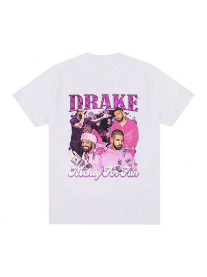 Rapper Drake Drizzy Graphic T-Shirt Men Fashion Hip Hop Short Sleeve T Shirt Casual Cotton Short Sleeve Oversized T Shirts Tops