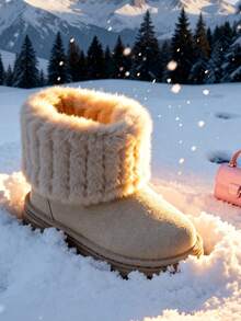 1 Paio di Stivali da Neve Invernali per Bambini, Stivali per Ragazze, Foderati Termici, Caldi, Adatti per Uso all'aperto, Viaggi e Vacanze