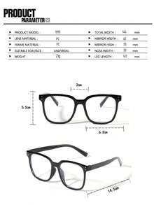 1 szt. Damskie okulary PC Rivet Black z płaskimi soczewkami, Okulary, Damskie okulary z płaskimi soczewkami, Akcesoria Y2K, Powrót do szkoły, Okulary dla kobiet, Prezent dla kobiet, Niezbędnik na święta, Nadaje się do szkoły, dojazdów do pracy, codziennego życia, gier mobilnych