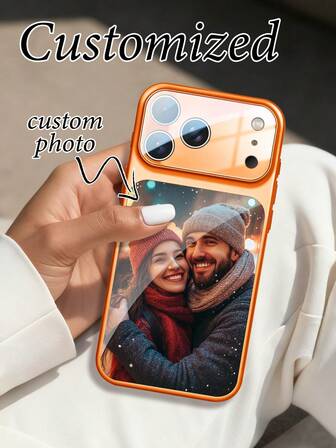1 Funda de teléfono naranja personalizada con firmas personalizadas para amigos, parejas y familiares. Adecuada para iPhone 17 Promax/17AIR/17Pro/17 Carcasa mate magnética, protección de cámara completa mejorada, compatible con carcasa ultrafina a prueba de golpes y resistente a arañazos, semi transparente con protección militar de grado