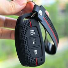 Silicone Keychain For Ix35 Grand I10 Elantra 2017 Tucson Sonata Ix25 I20 Creta Santa Fe GLS Reina Key Protection