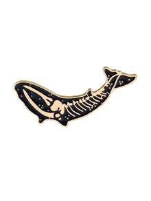 1/6pcs Alloy Cartoon Whale Brooch, Cute Ocean Series Adjustable Decorative Badge, Metal Versatile Clothing & Backpack Pin - Multicolor - View 11